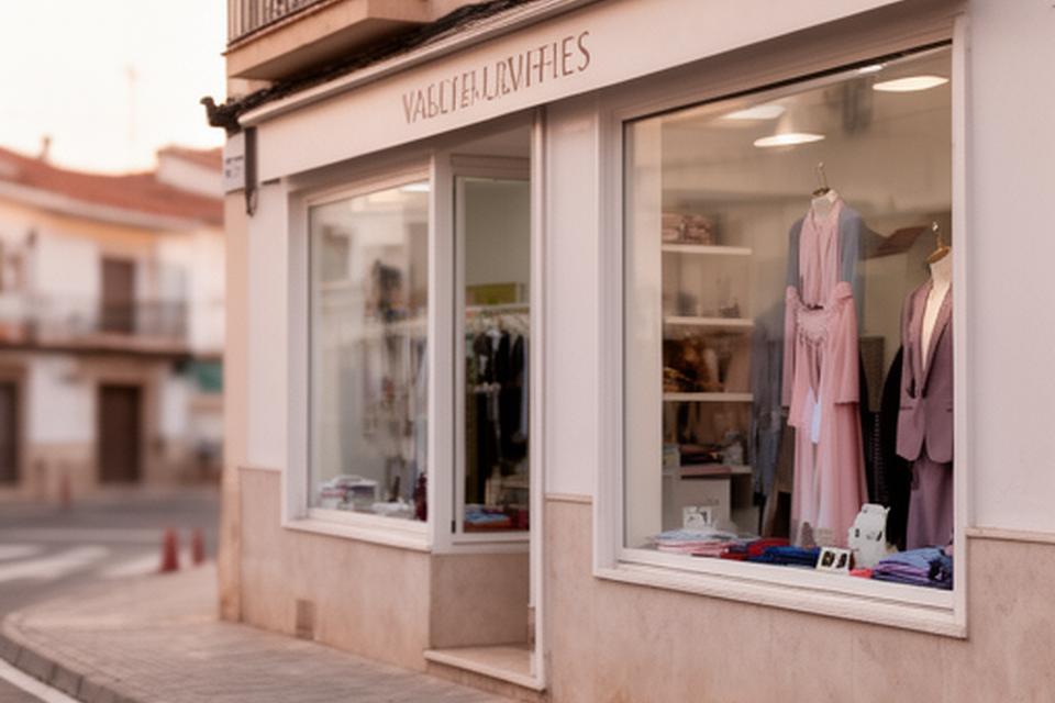Fachada de taller de sastrería en Valdefuentes con escaparate discreto y ambiente de barrio